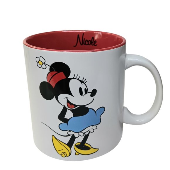DISNEY Personalized "Nicole" Minnie Mouse Oversized 20 Ounce Mug - Picture 1 of 7
